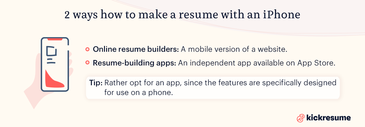 how to make a resume on iphone