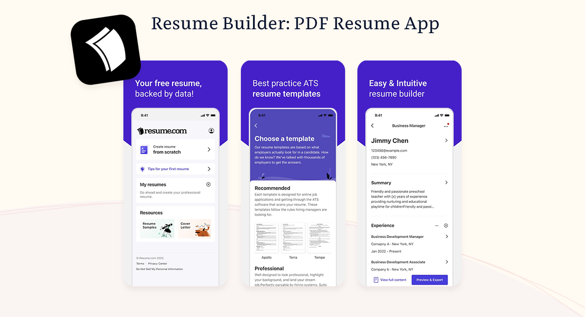 Best Resume Apps for iPhone & Android