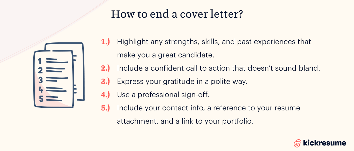 how to end a cover letter