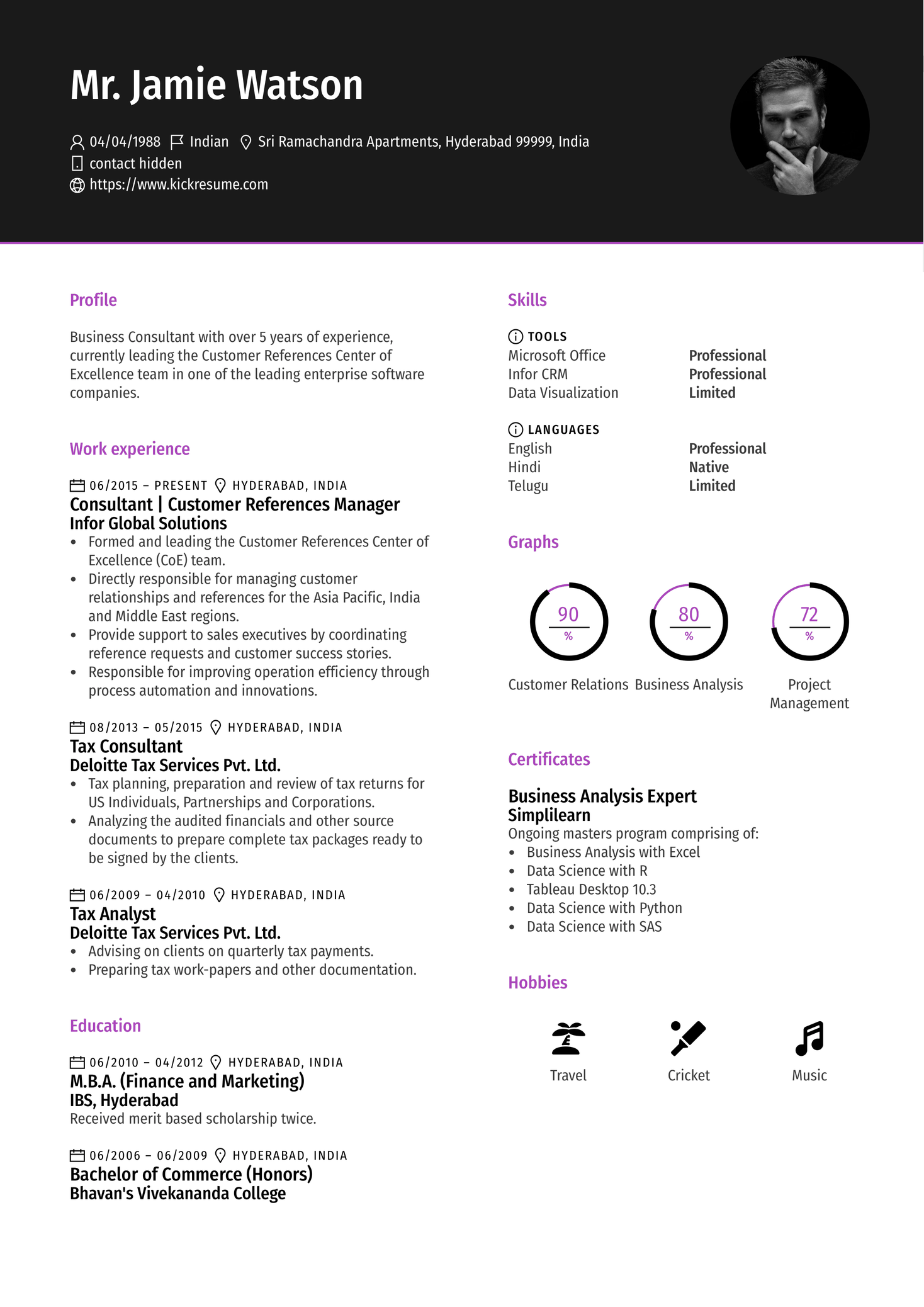 Marriage and Family Therapist Resume Sample