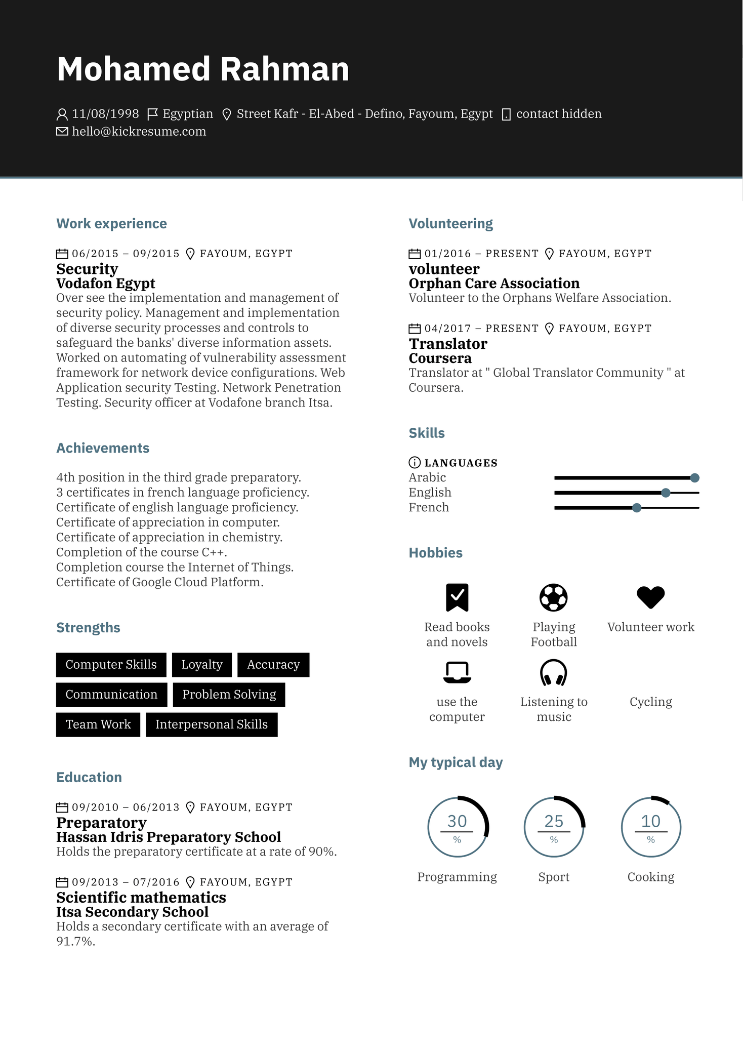 IBM Software Engineer Resume Example