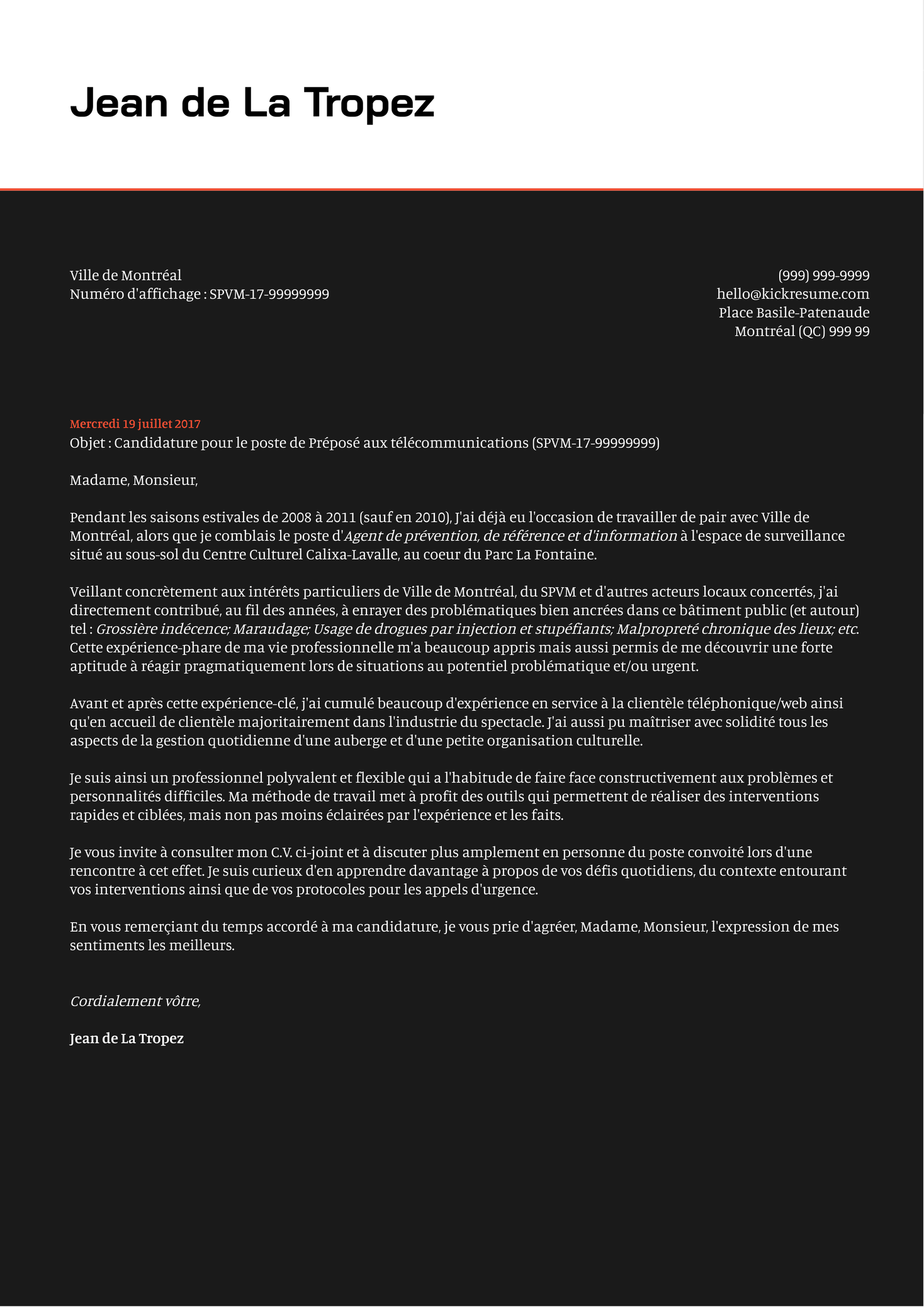 Account Executive Cover Letter Example