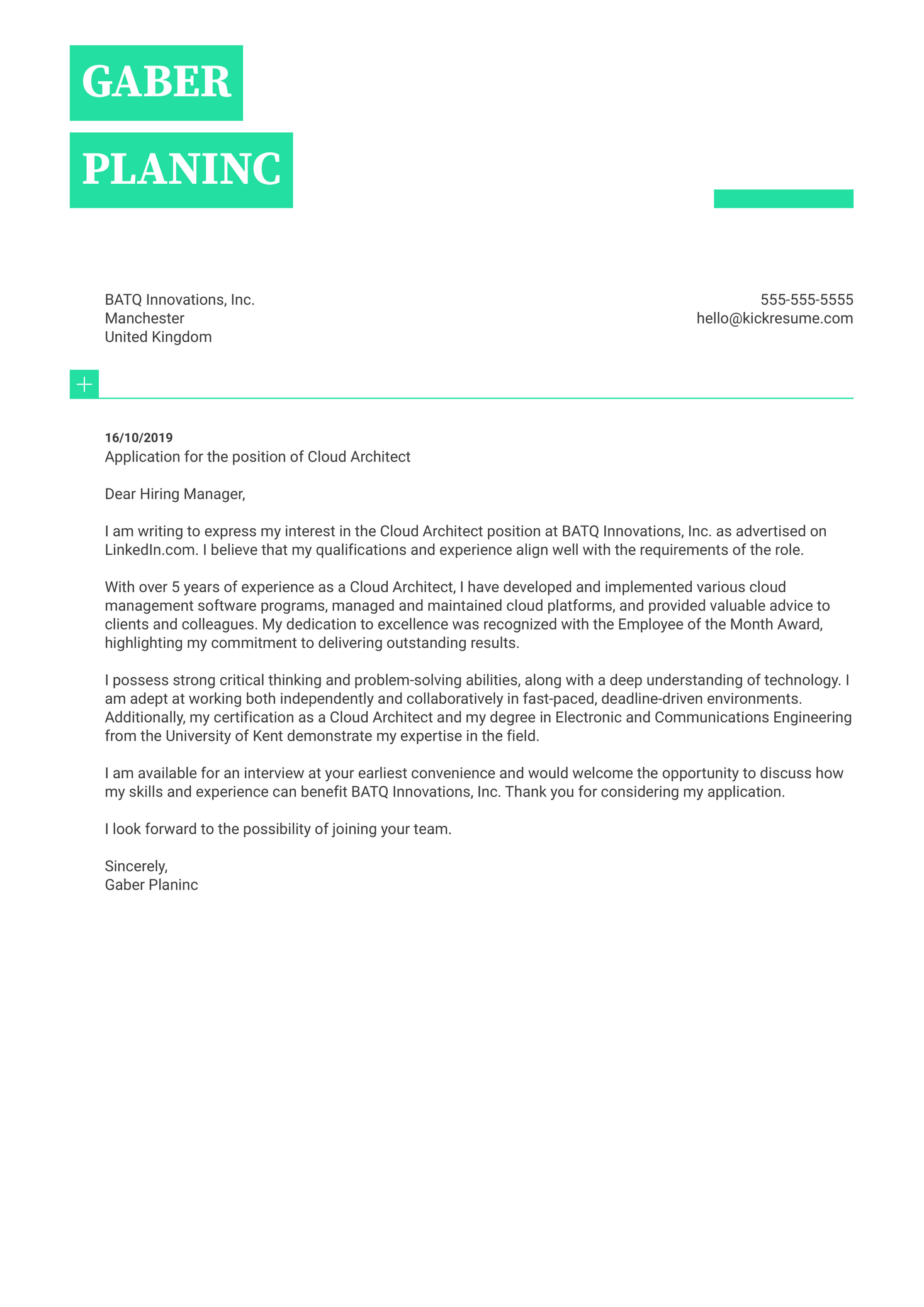 Research Intern Cover Letter Example