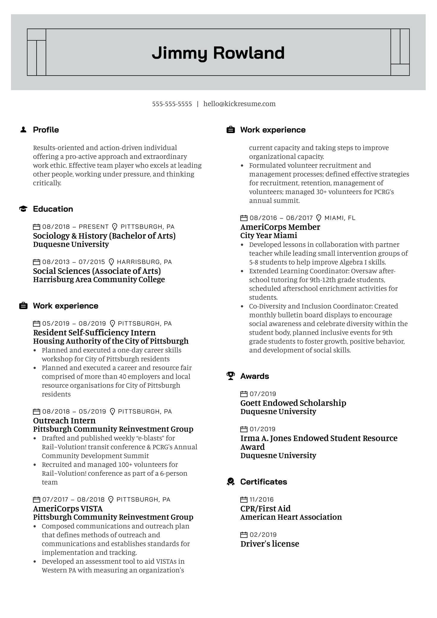 Communications Intern Resume Example