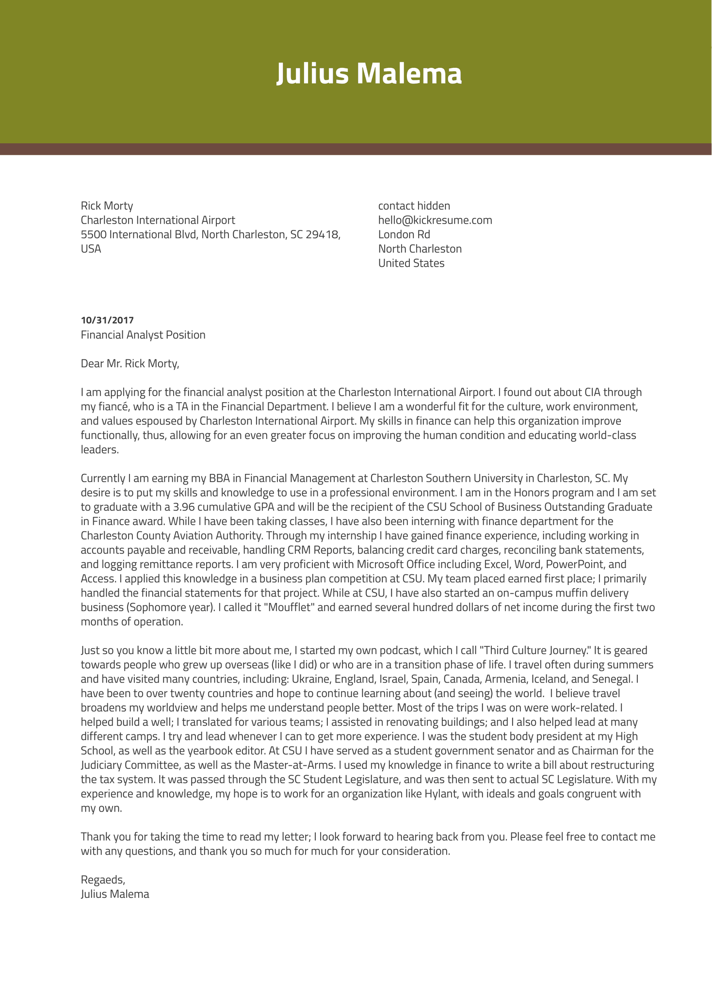 Webmaster/webmestre Cover Letter Example [FR]