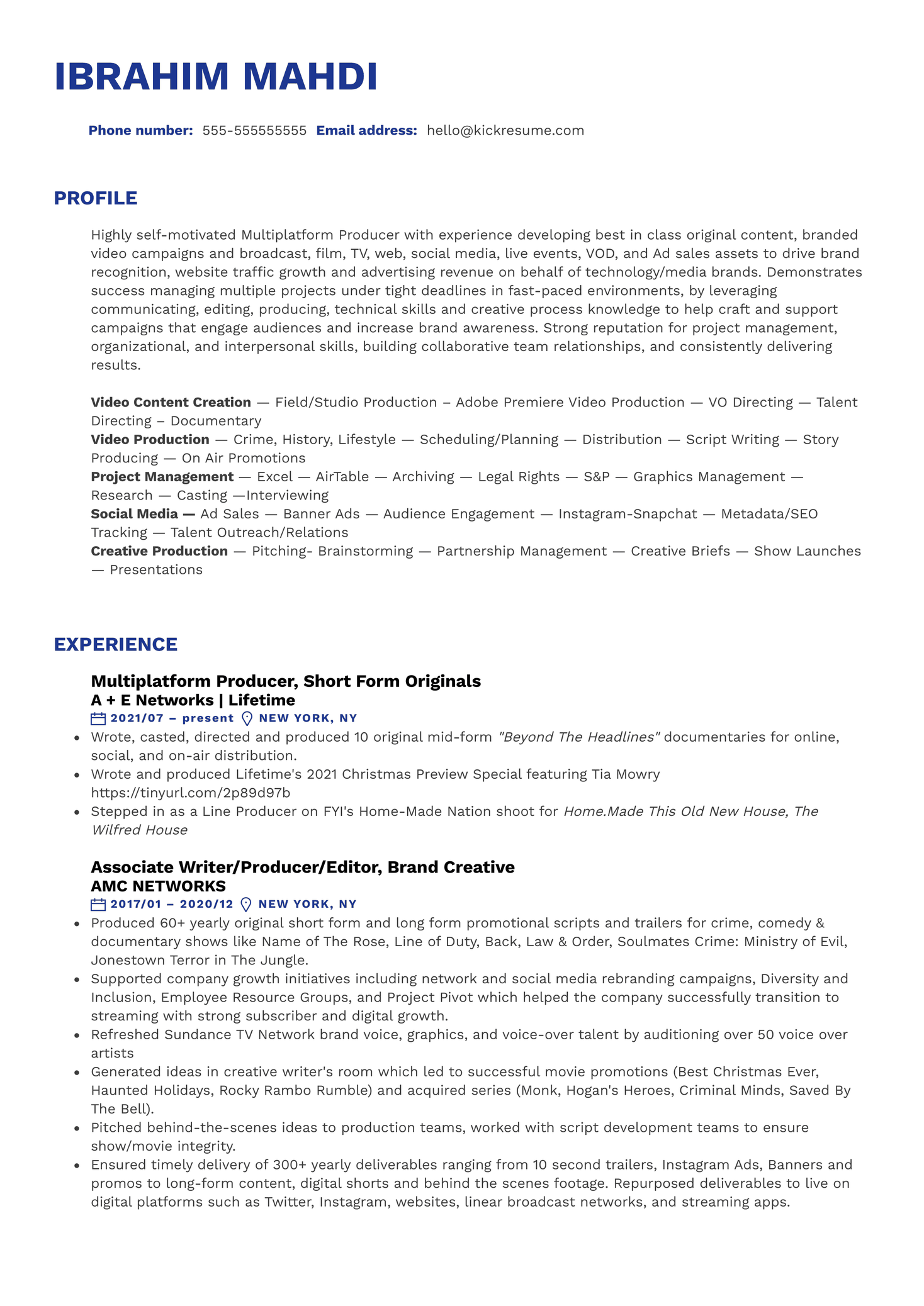 Mobile Developer Resume Example