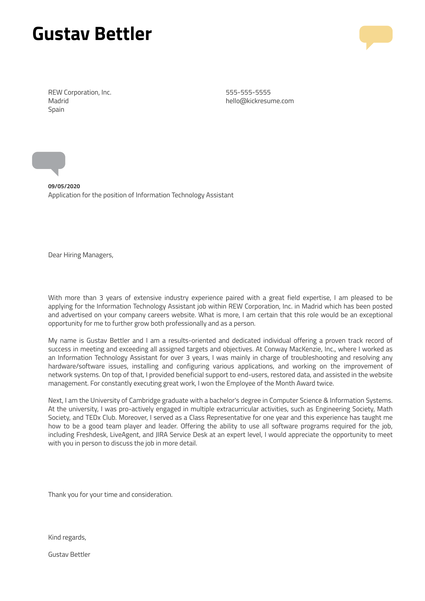 Medical Interpreter Cover Letter Example