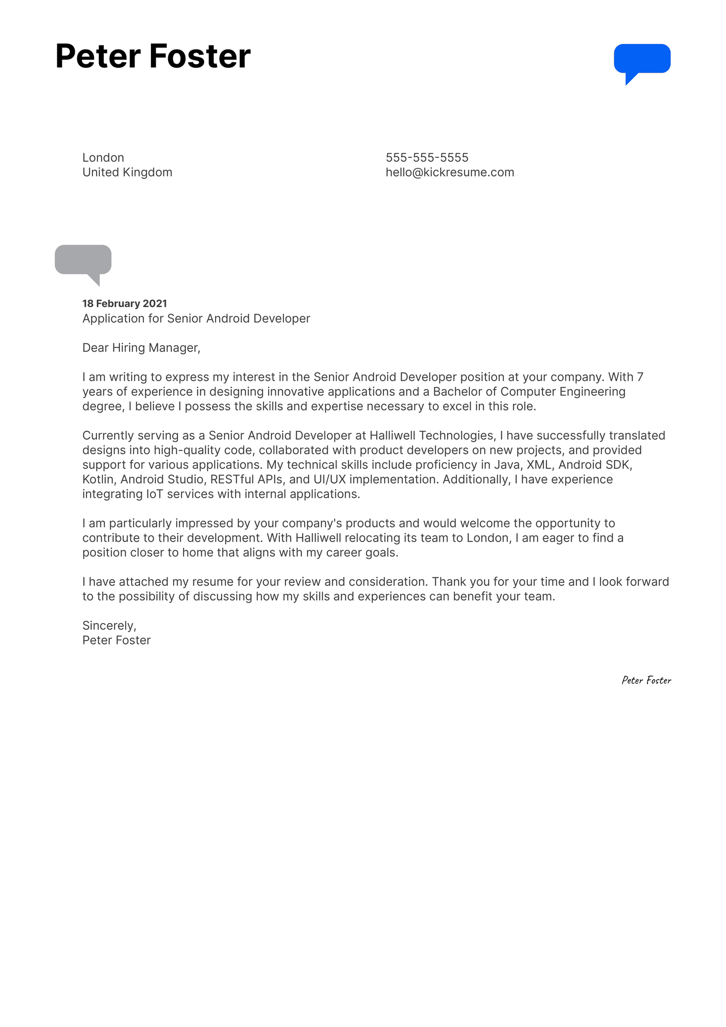 Child Life Specialist Cover Letter Example