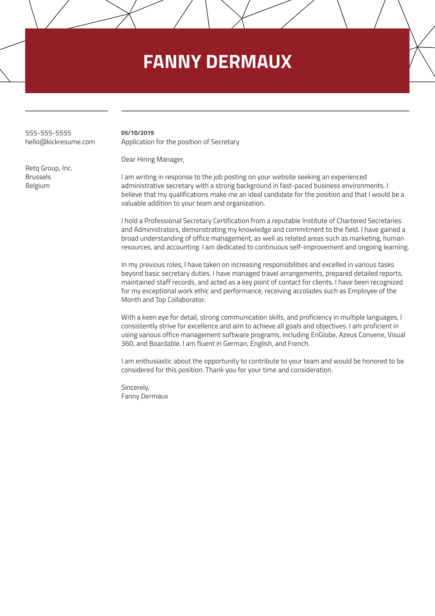 Information Security Officer Cover Letter Sample