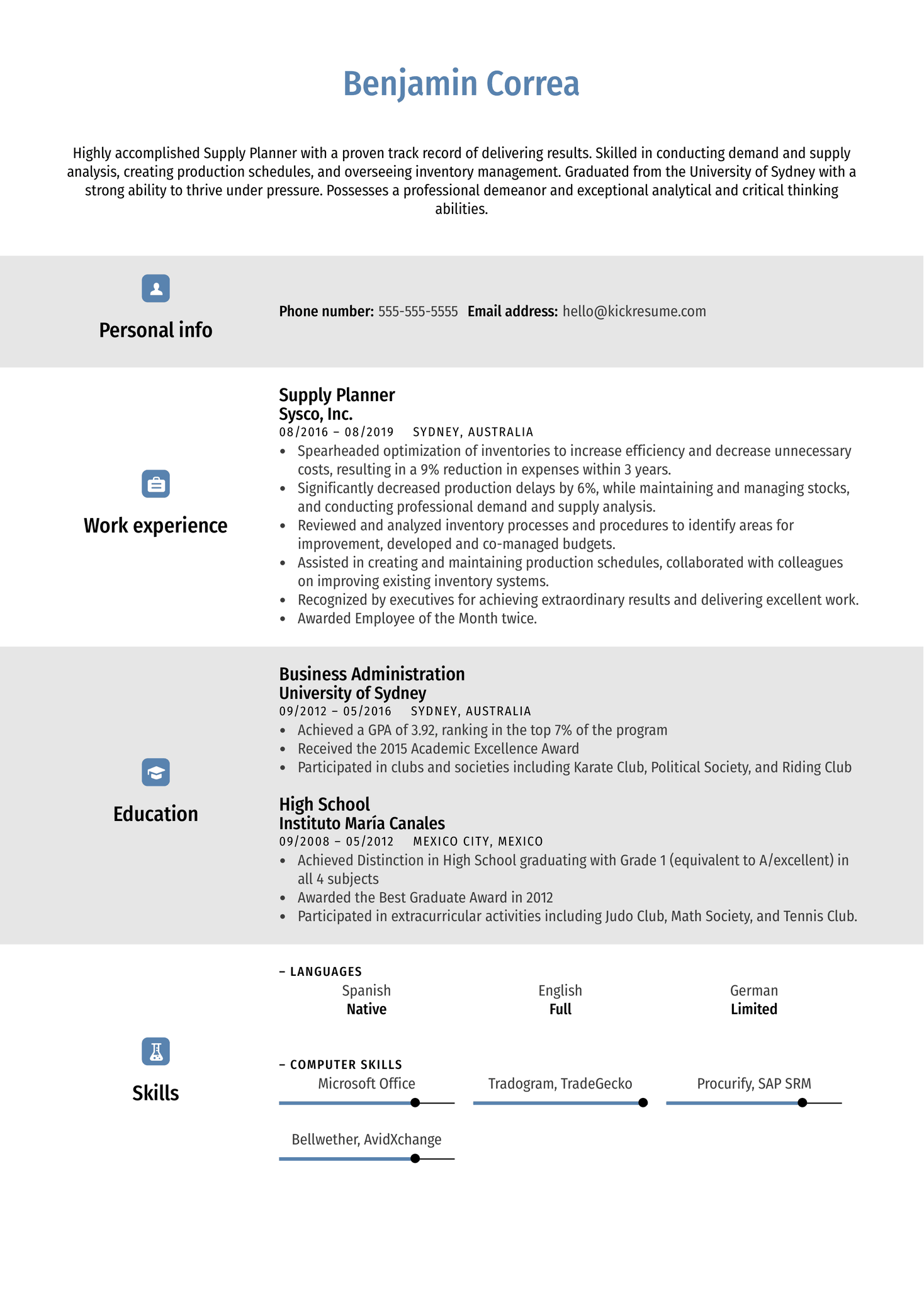 Provisioning Specialist Resume Example