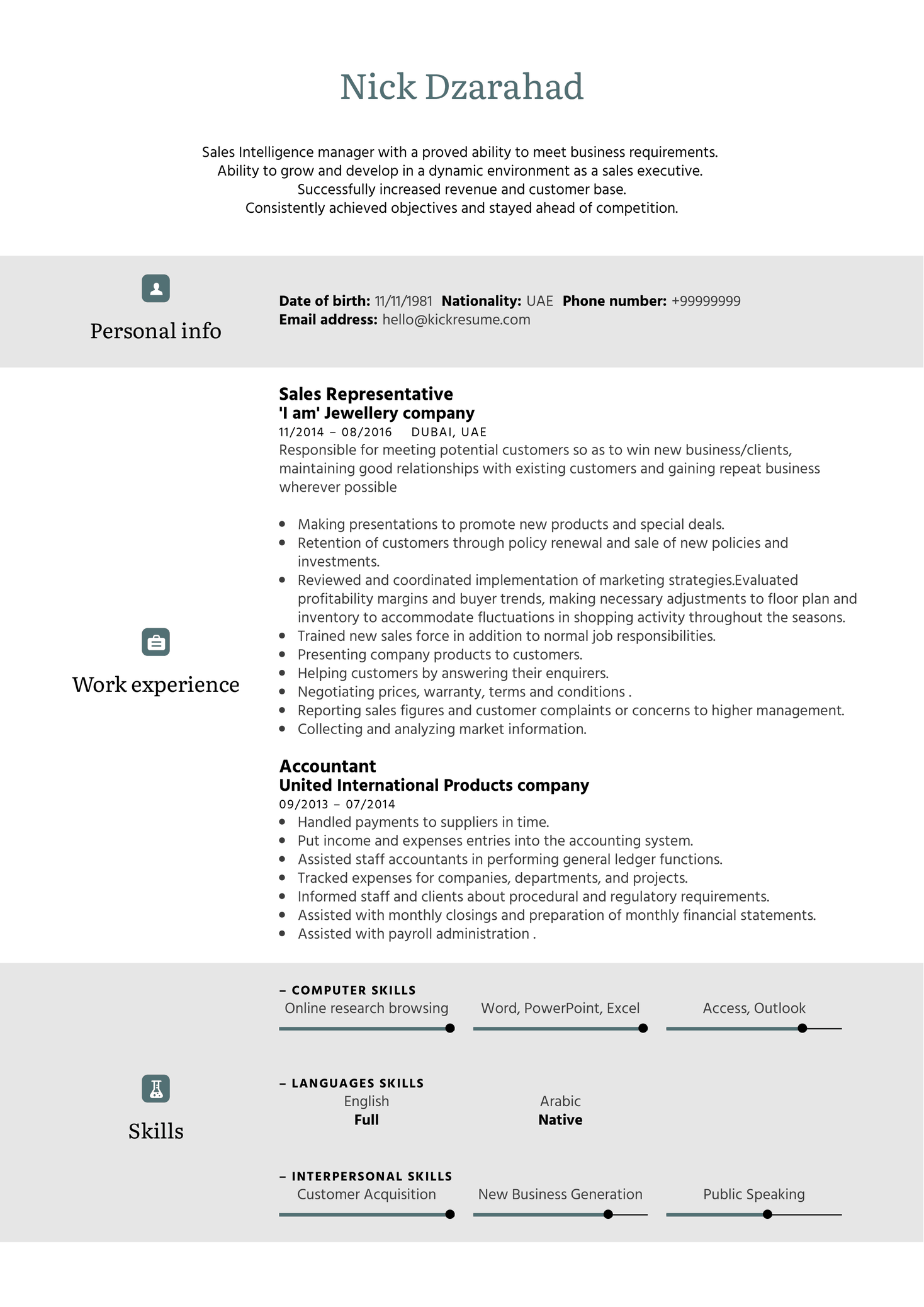 Webmaster/webmestre Resume Example [FR]