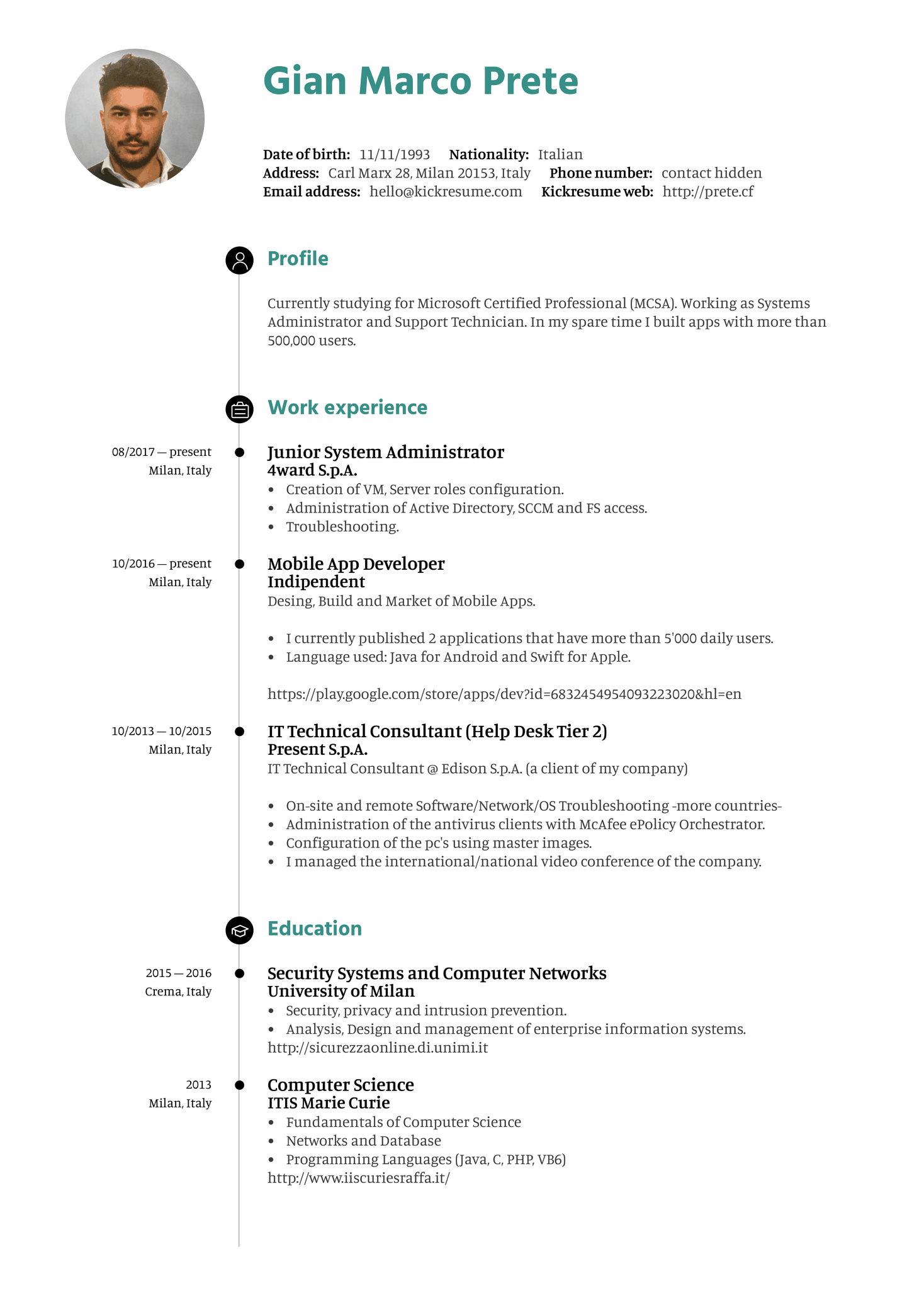 Business Administration Intern Resume Sample