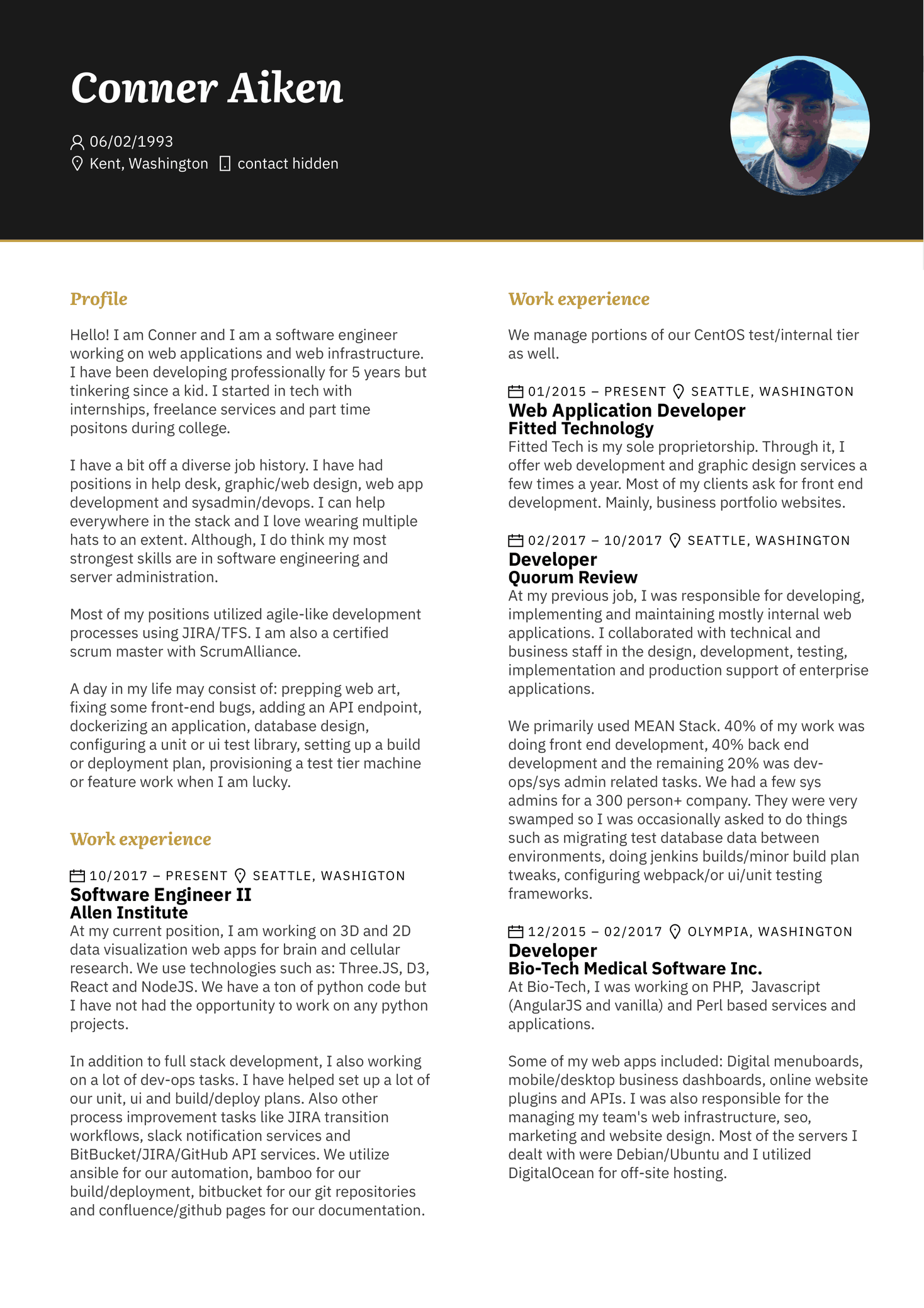 Finance Intern Resume Example