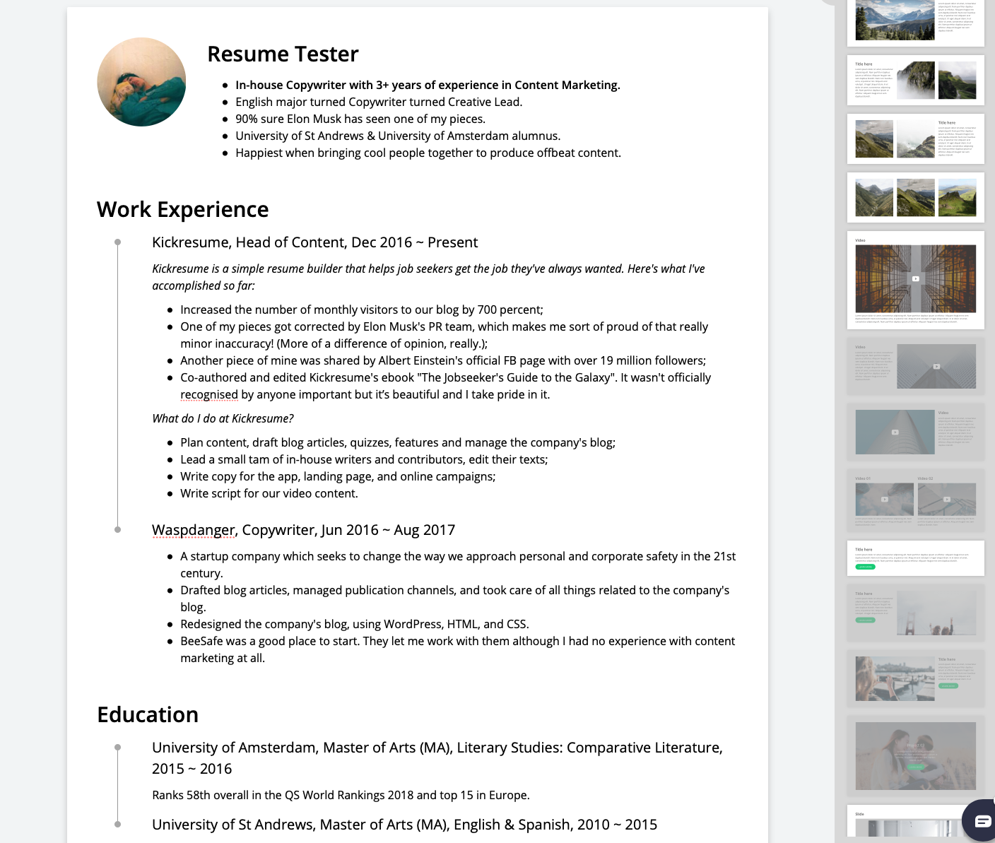 cakeresume screenshot