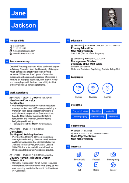 Newsweek resume template made by Kickresume resume builder