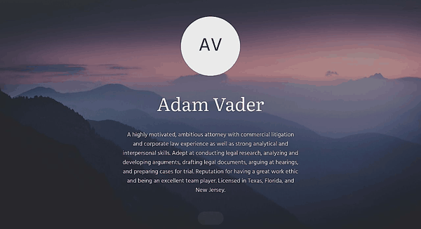 Web-elegant website template made by Kickresume website builder