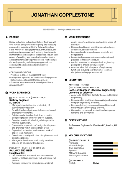 Sous Chef Resume Template