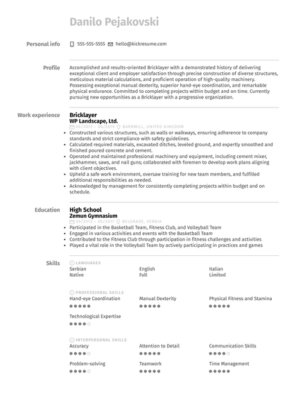 Dishwasher Resume Sample