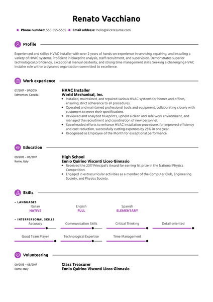Personnel Manager Resume Example