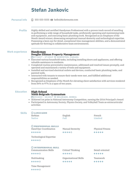 Human Resources Specialist Resume Example