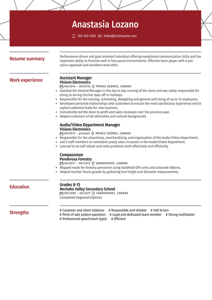 Telus Call Center Representative Resume Example