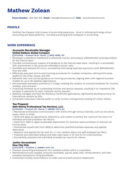 Data Analyst CV Example