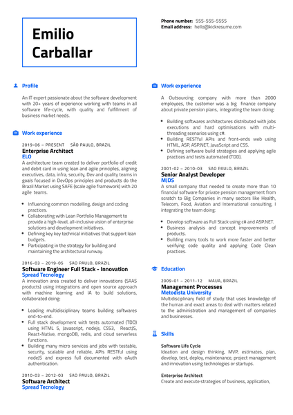 Amazon Web Services Senior Advisory Consultant Resume Example