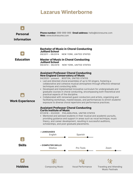 Software Analyst CV Example