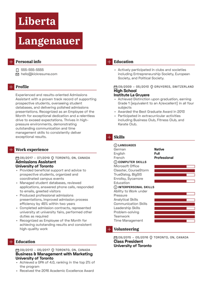 Product Manager Resume Template