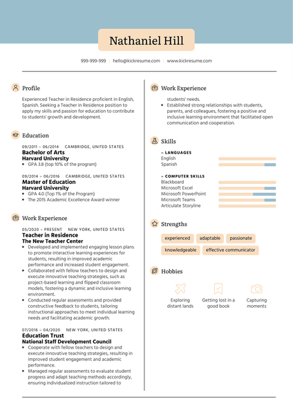 Marketing Manager Resume Example