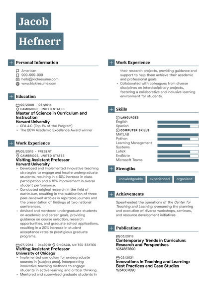 Social Media Consultant Resume Example