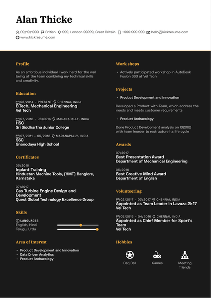 Junior Creative in Advertisement CV Sample