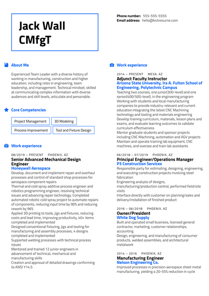 Store Manager Resume Example