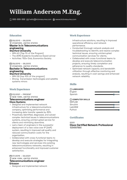 Sales Specialist Resume Example [IT]