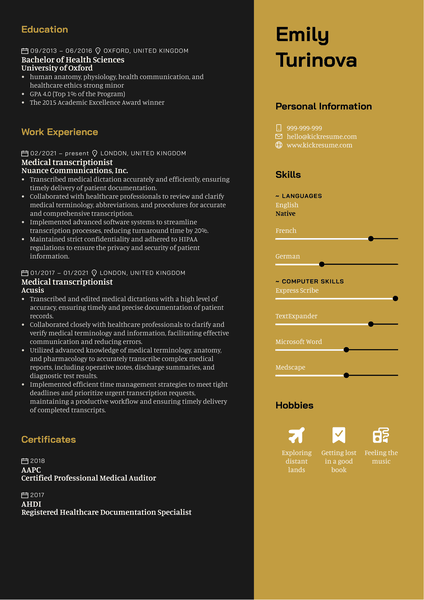 Takeplace Java Script Web Developer Resume Example