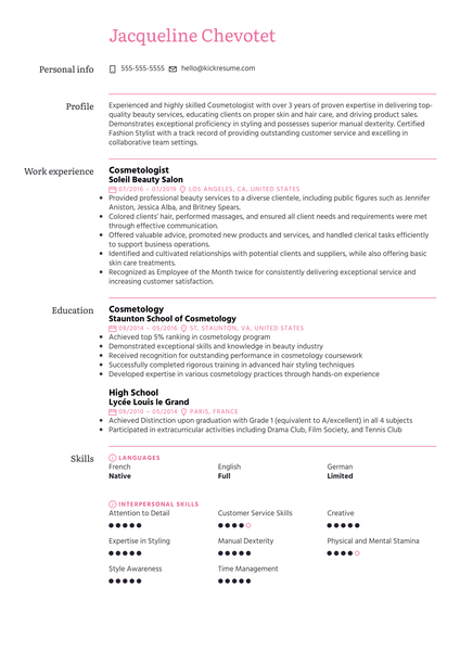 Courier Resume Sample