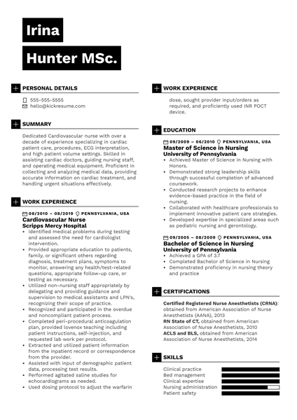 Stage Manager Resume Example