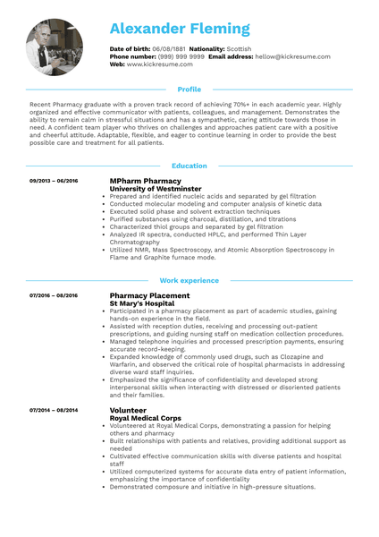Student Resume Pharmacy