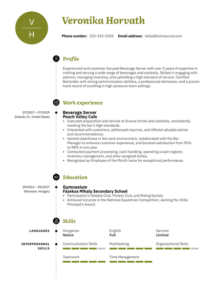 Electrical Assistant CV Example