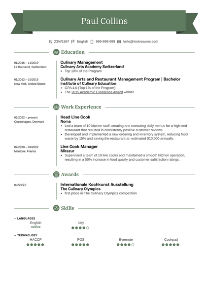 Software Engineer at Enel X Resume Template