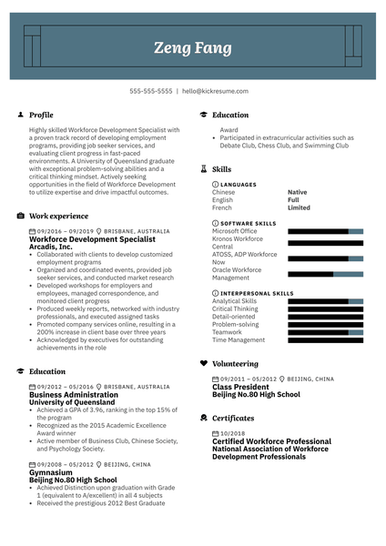 Destination NSW Partner Resume Example