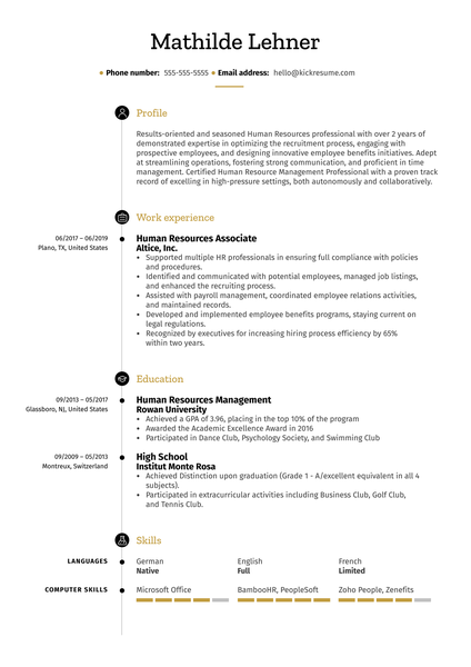 Full Stack Developer at La Nacion Resume Sample