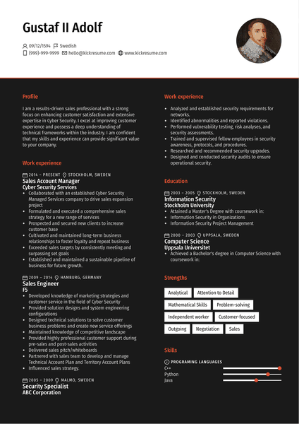 Cyber Security Account Manager Resume Sample