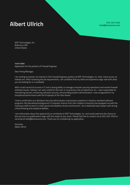 Marketing Officer Cover Letter Template