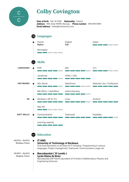 Operations Development Intern at The Mann Center Resume Sample