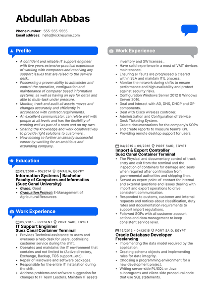 Graduate Job at Unitrans Resume Sample