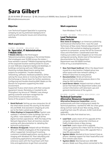 Technical Support Specialist Resume Sample (Hired)
