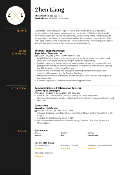 Marketing Intern Resume Example