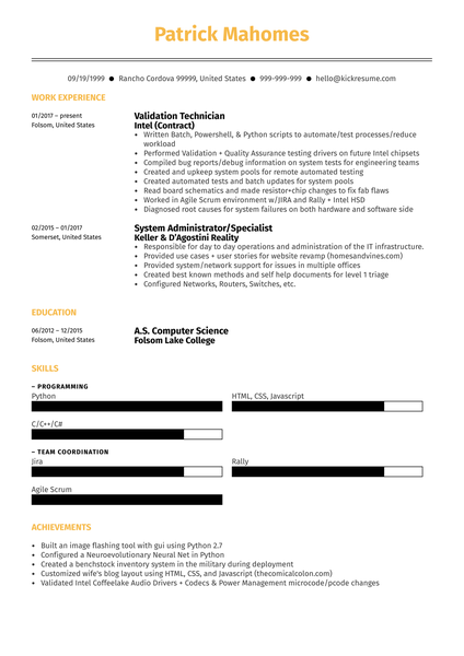 Leader of Production at Samsung Resume Sample