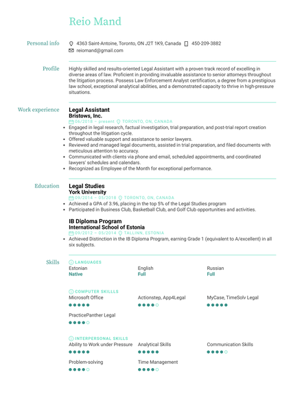 Account Executive Resume Sample